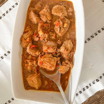 Salteado de cerdo agridulce 1 libra