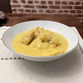 Pollo en salsa de crema y mostaza 1 libra